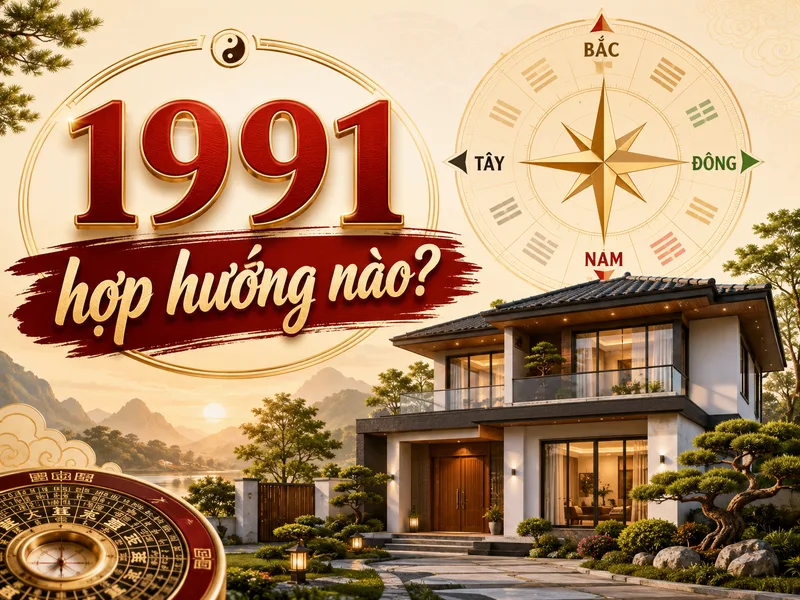 Bảng hướng nhà tuổi 1991 giúp gia chủ dễ đối chiếu hướng tốt theo giới tính.