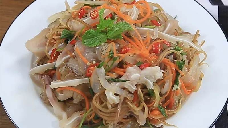 Cách làm nộm sứa tai heo giòn ngon