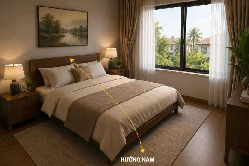 Đầu giường nên quay về hướng nào theo phong thủy?